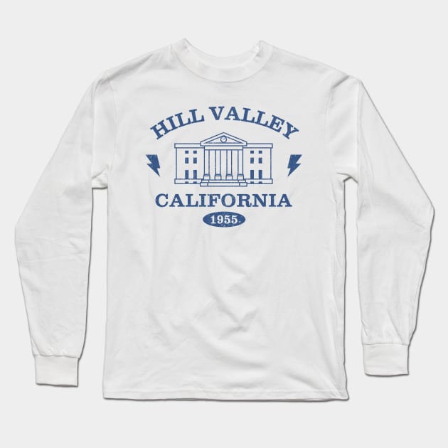 Hill Valley California 1955 Long Sleeve T-Shirt by Sachpica